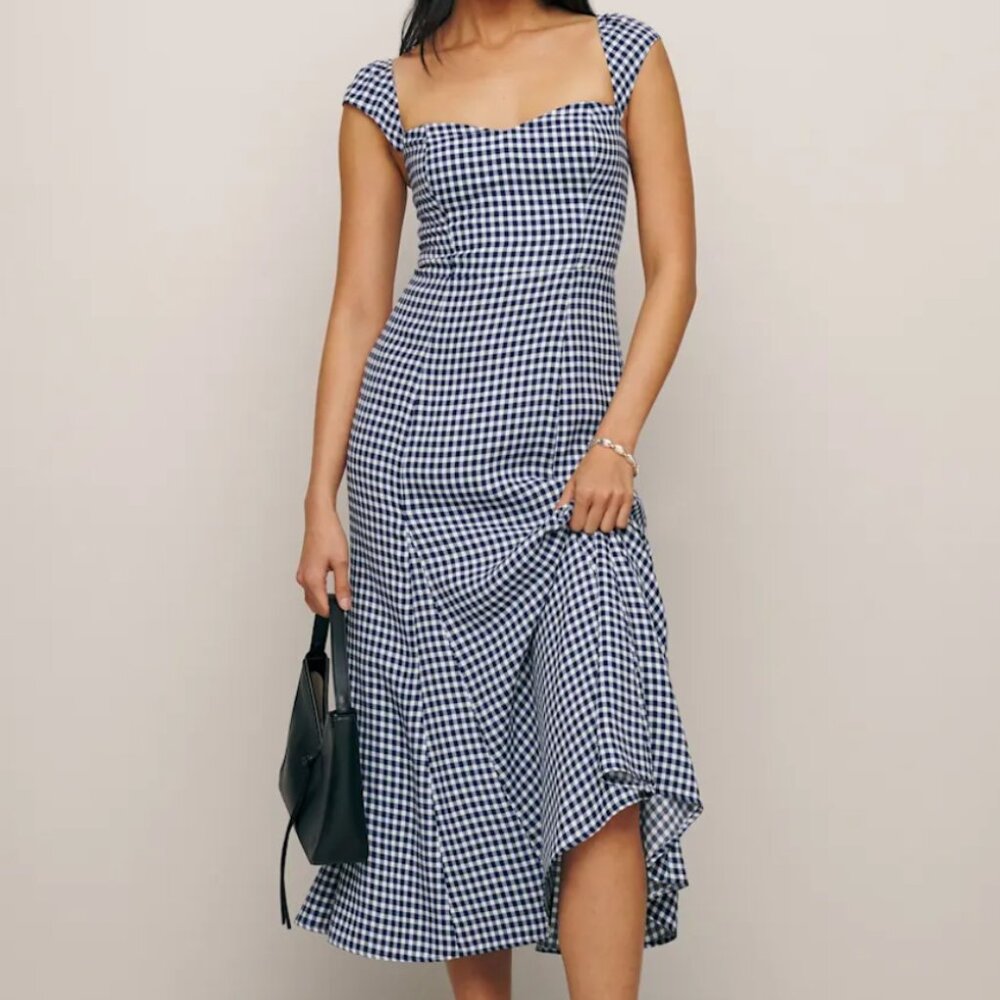 Reformation Bryson Dress Blue - Size 8